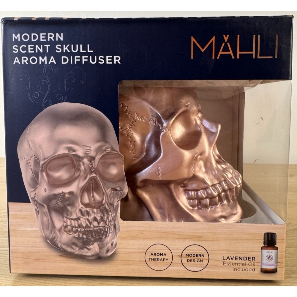 Mahli‎ Spooky Skull Aroma Diffuser LED Oil Pad Halloween Open Box Complete